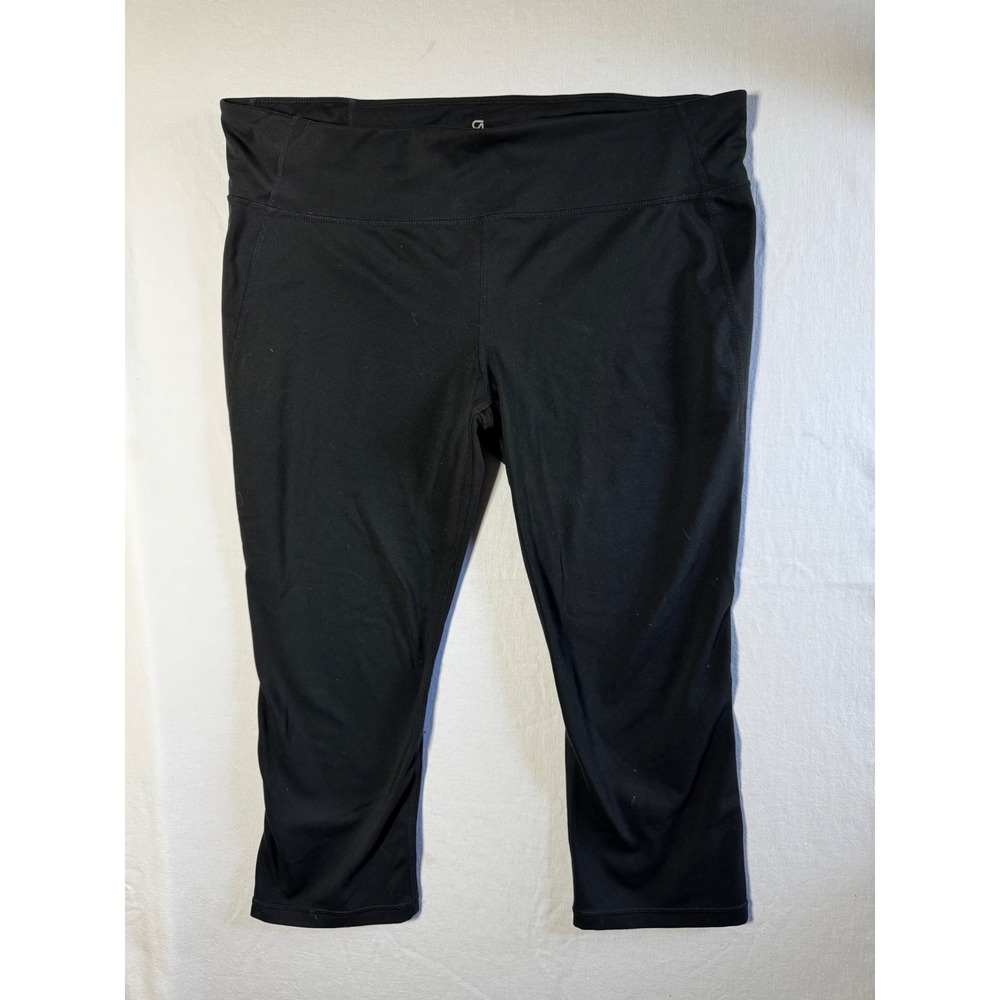 GapFit gfast Black Cropped Leggings Womens XL Capri Activewear Yoga Pants